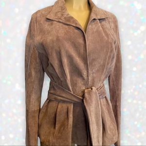 SOLD:💖Like New💖 Karen Kane Mauve Belted Suede Leather Jacket